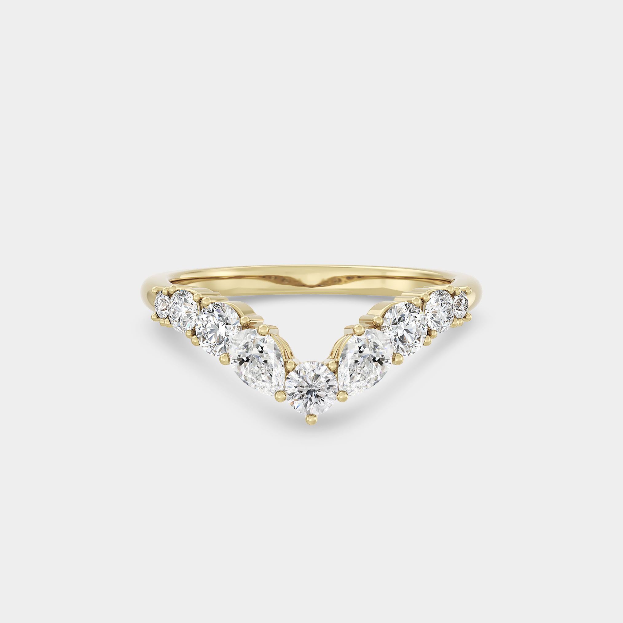 Diamond V Shank of Round & Pear