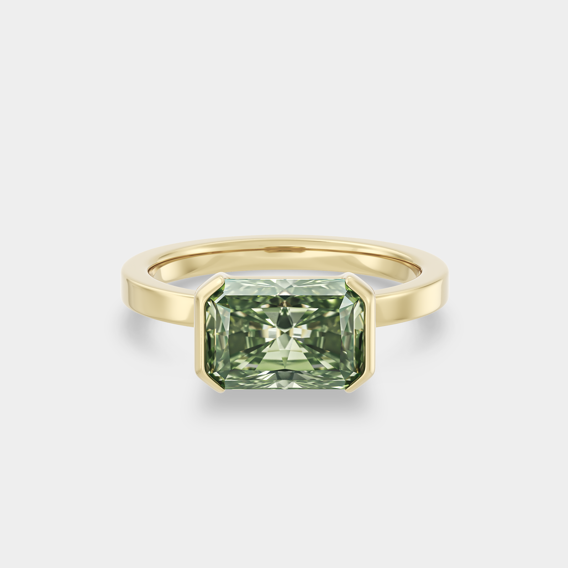 East West Green Radiant Half Bezel