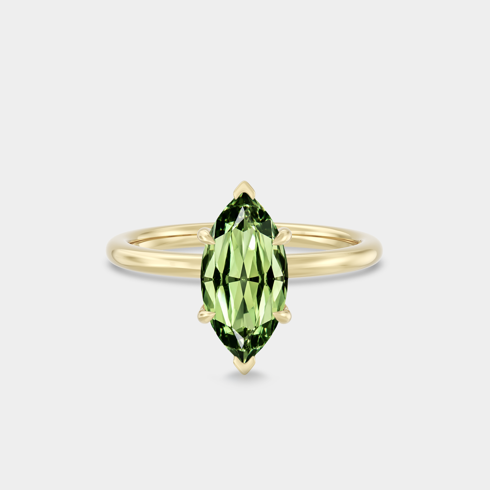 Solitaire of Marquise Cut Sapphire