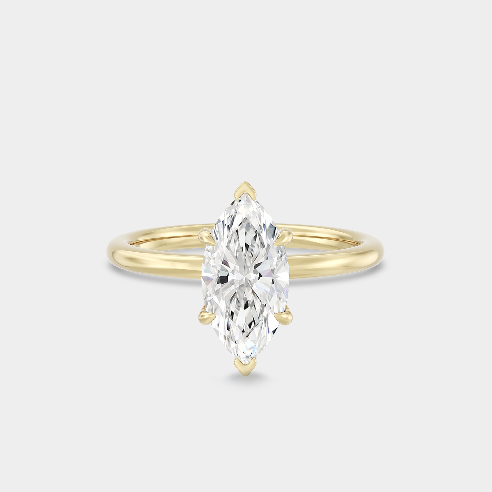 Solitaire of Lab Grown Marquise Diamond