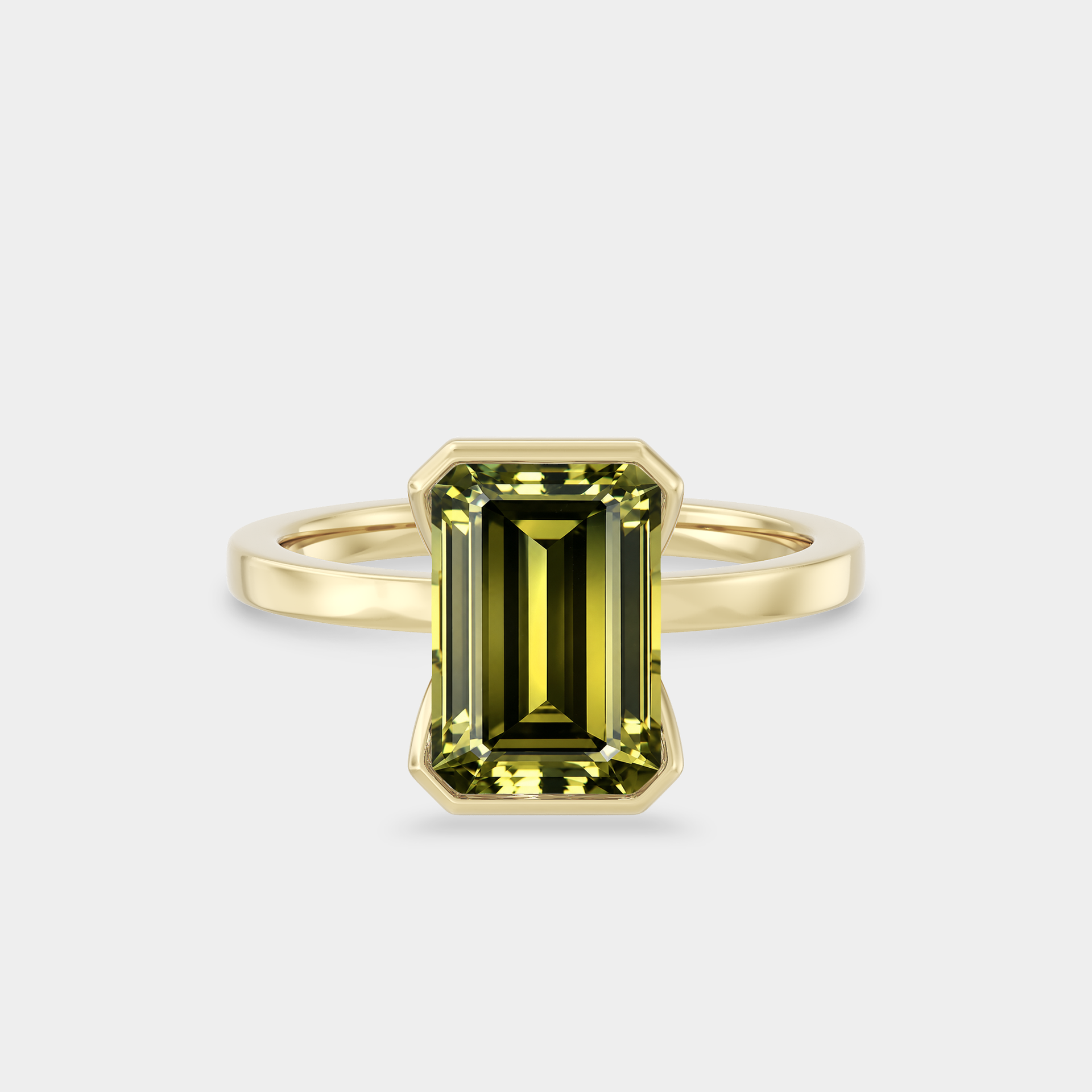North-South Half Bezel of Emerald/Radiant Cut