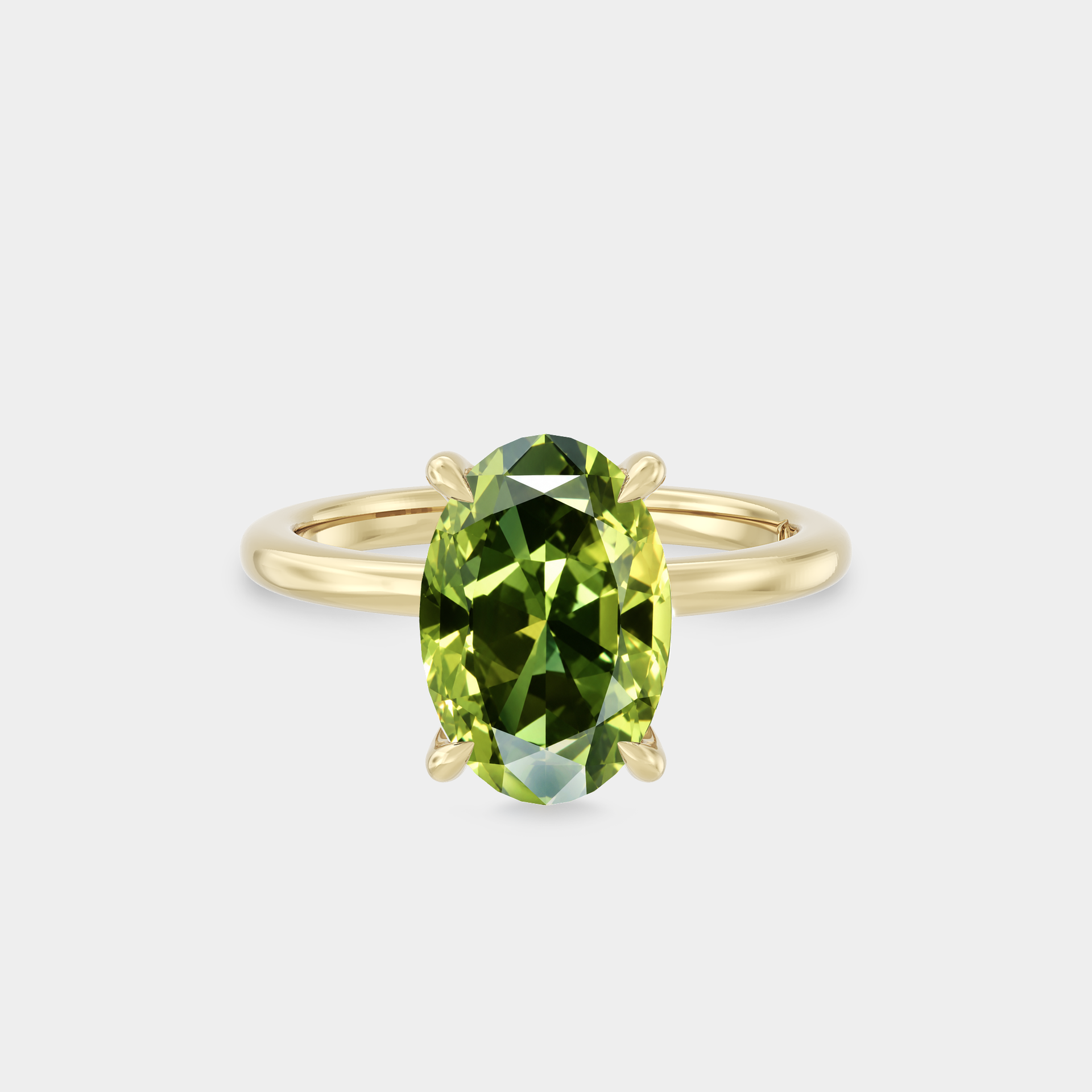 Solitaire of Oval Sapphire