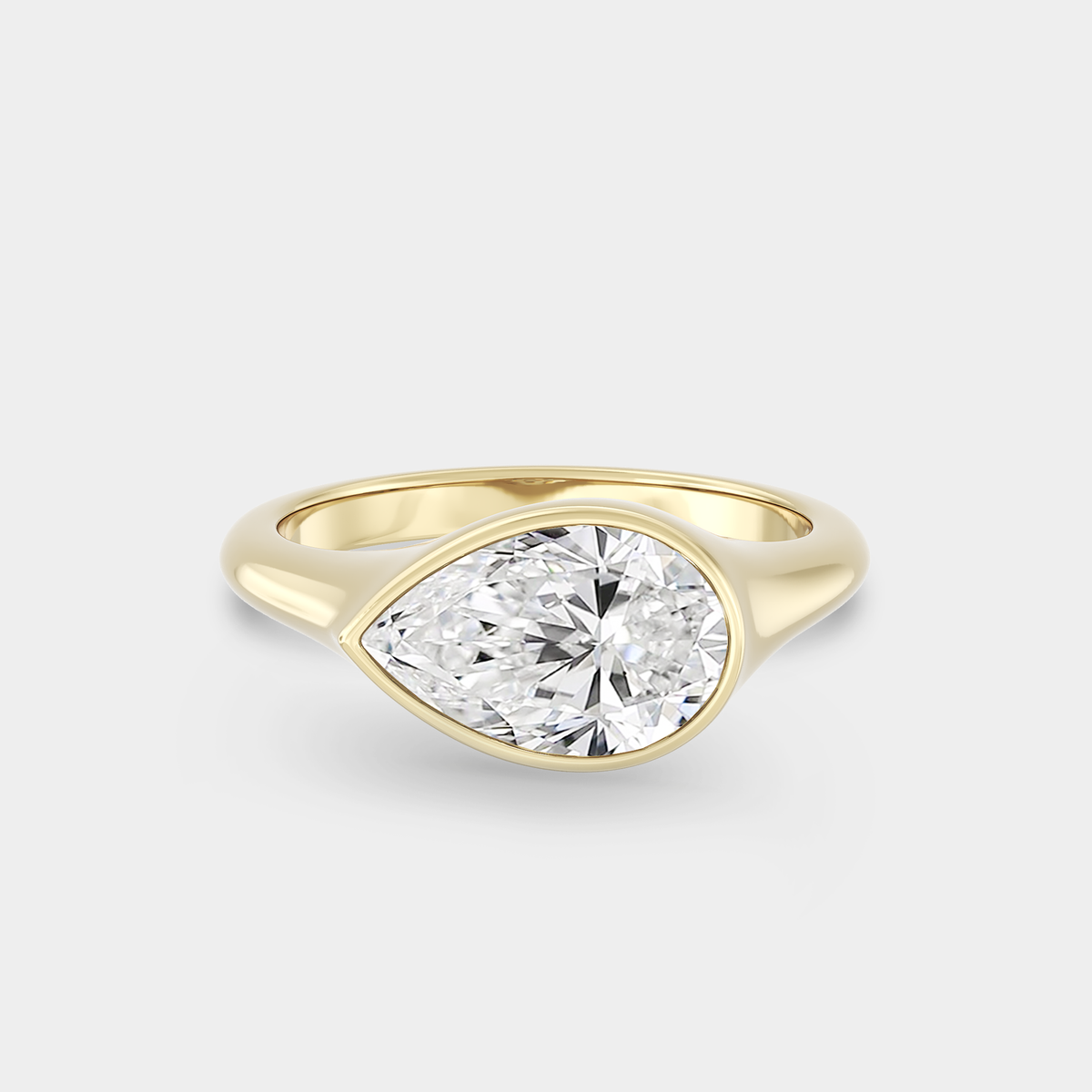 East West Pear, Bezel Solid Form