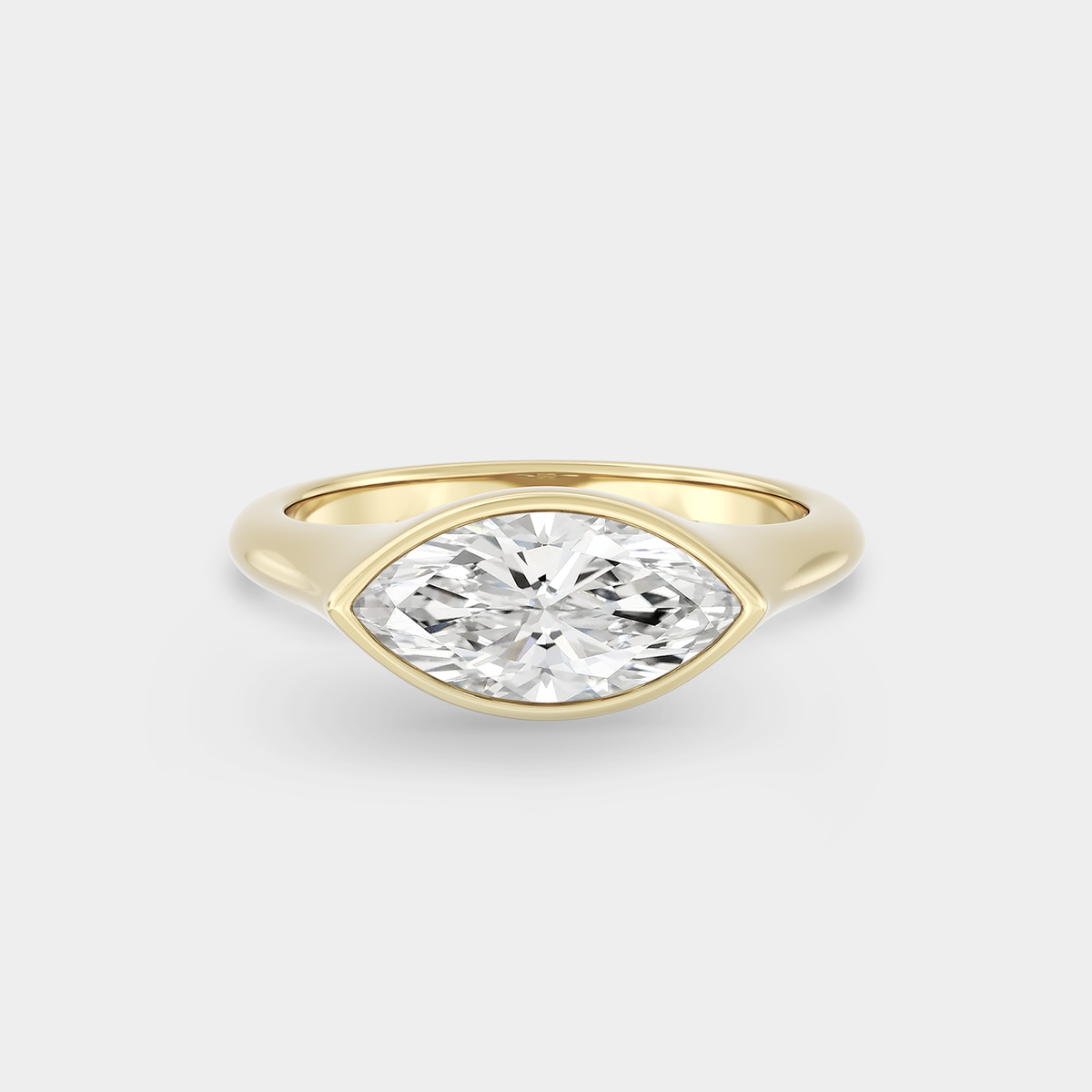 East West Marquise, Bezel Solid Form