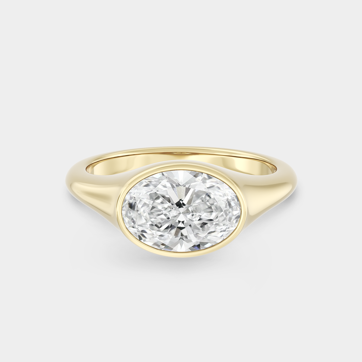 East West Oval, Bezel Solid Form