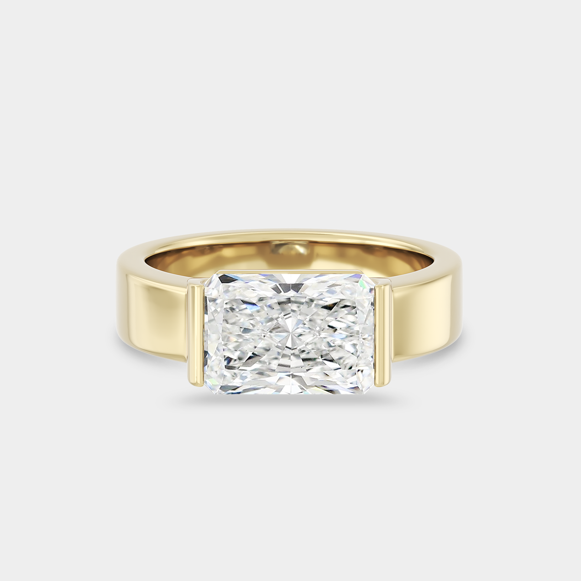 Bar Set Radiant on Polished Shank