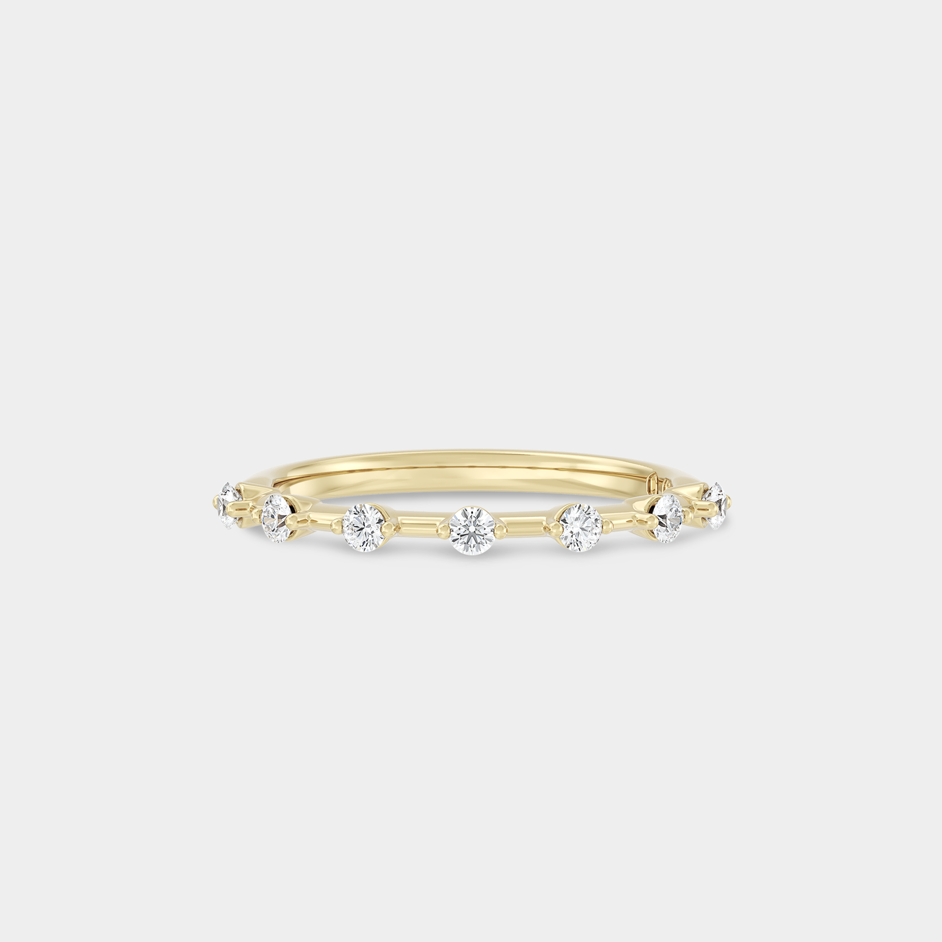 Fine Spaced Round Diamond Band