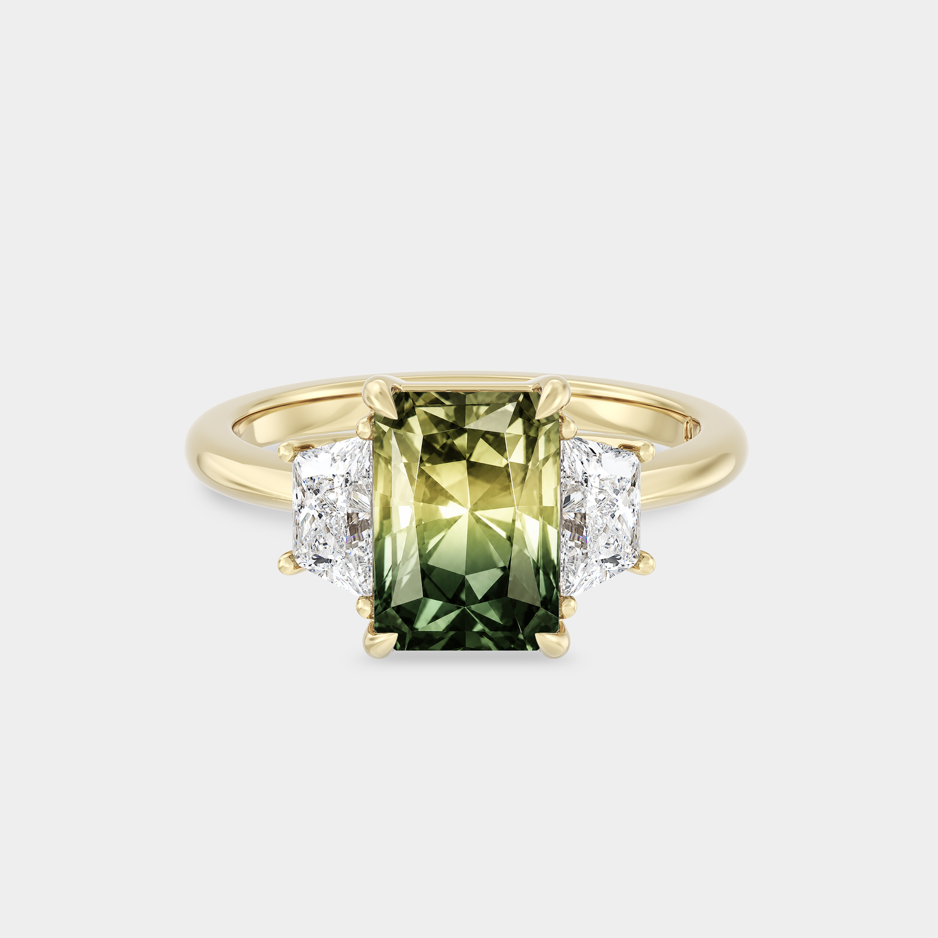 Three Stone of Radiant & Trapezoid