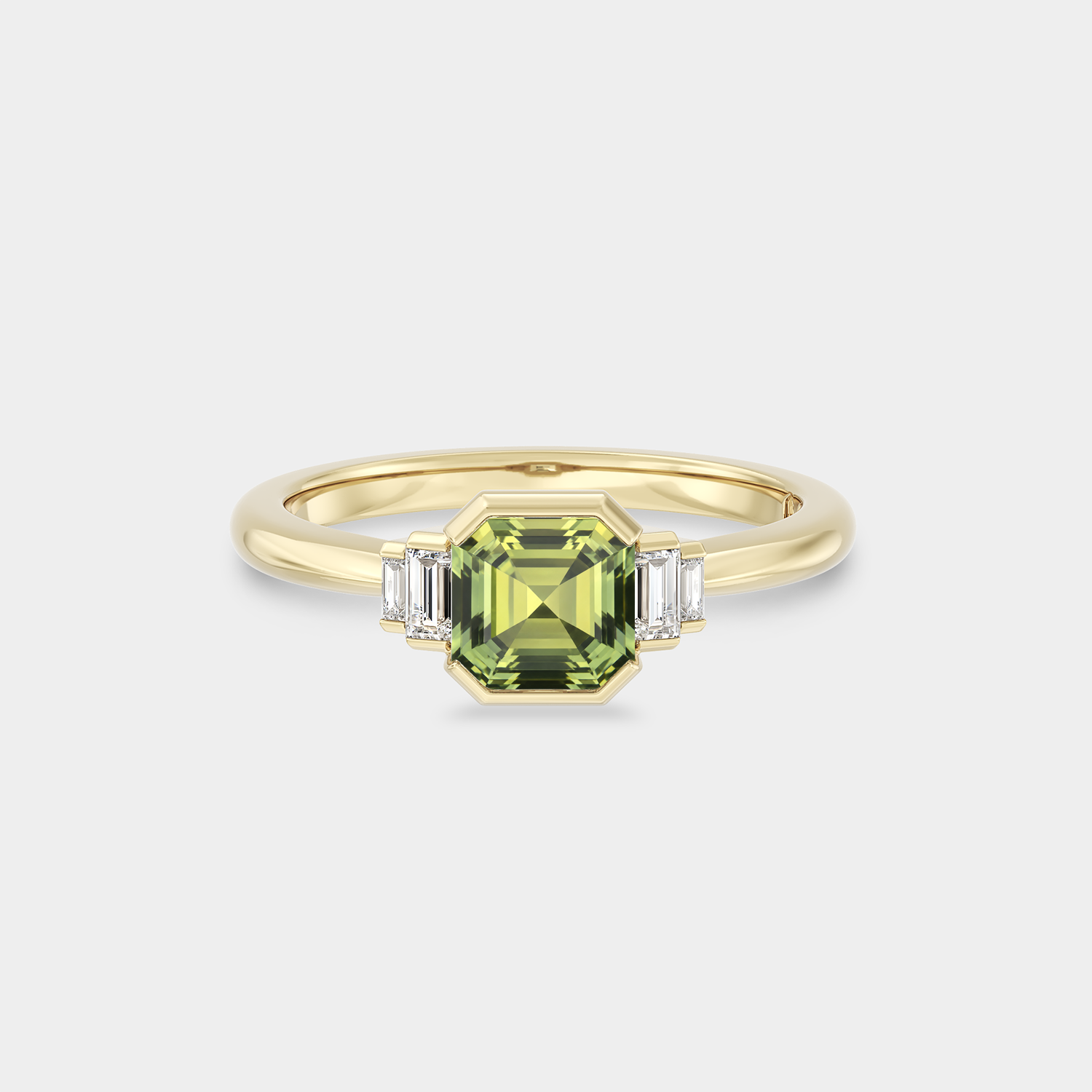 Five Stone of Asscher Cut & Baguette