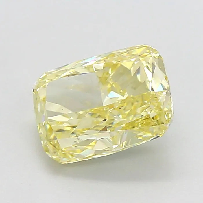 2.00ct Cushion modified Lab Grown Diamond (Colour Fancy Yellow, Clarity VS1, IGI Certified)