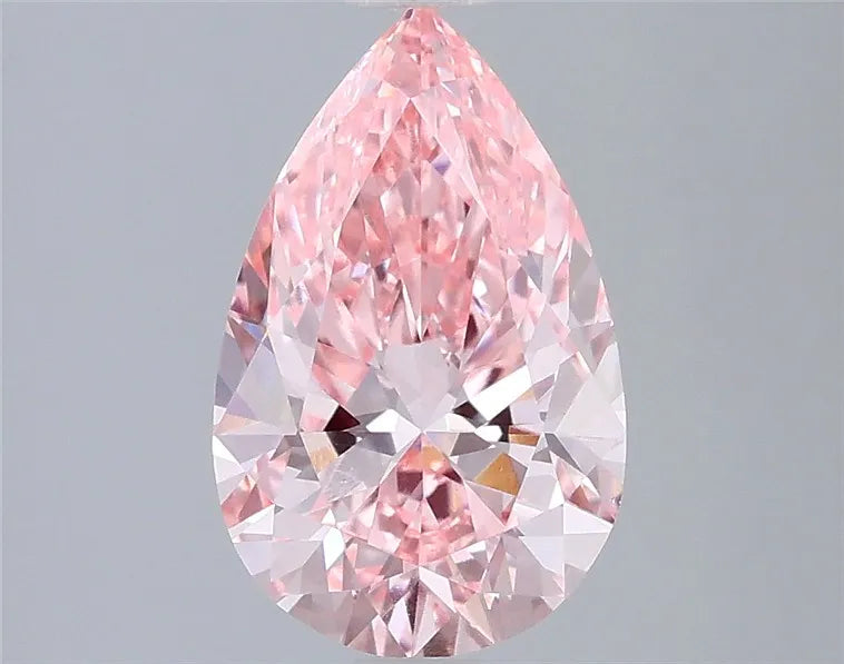 2.00ct Pear Lab Grown Diamond (Colour Fancy Vivid Pink, Clarity VS1, IGI Certified)