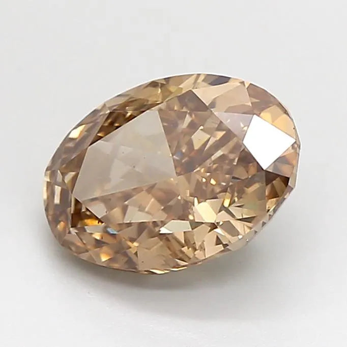 2.02ct Oval Lab Grown Diamond (Colour Fancy Brown, Clarity VS2, Cut VG, IGI Certified)
