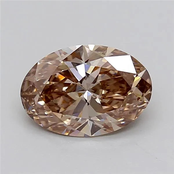 2.02ct Oval Lab Grown Diamond (Colour Fancy Brown, Clarity VVS2, IGI Certified)