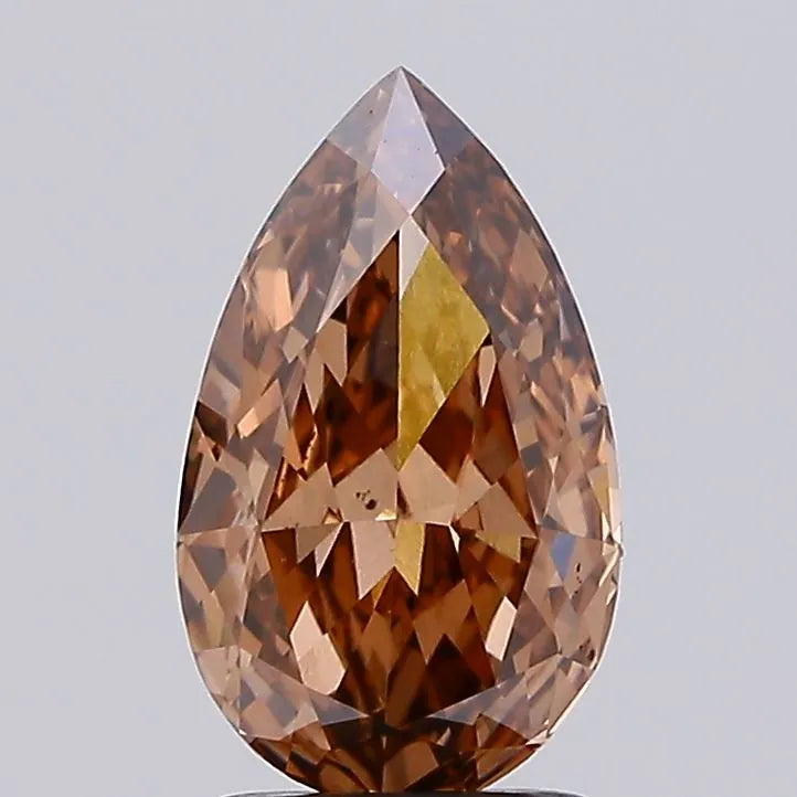 2.02ct Pear Lab Grown Diamond (Colour Fancy Brown, Clarity VVS2, IGI Certified)