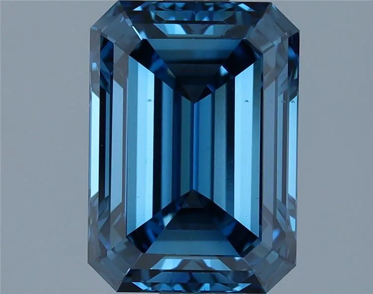 2.05ct Emerald Lab Grown Diamond (Colour Fancy Deep Blue, Clarity VS1, IGI Certified)