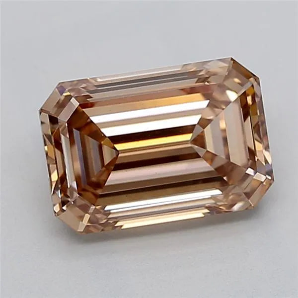2.06ct Emerald Lab Grown Diamond (Colour Fancy Light Brown, Clarity VVS2, IGI Certified)