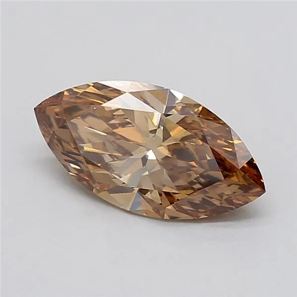 2.10ct Marquise Lab Grown Diamond (Colour Fancy Light Brown, Clarity VVS2, IGI Certified)