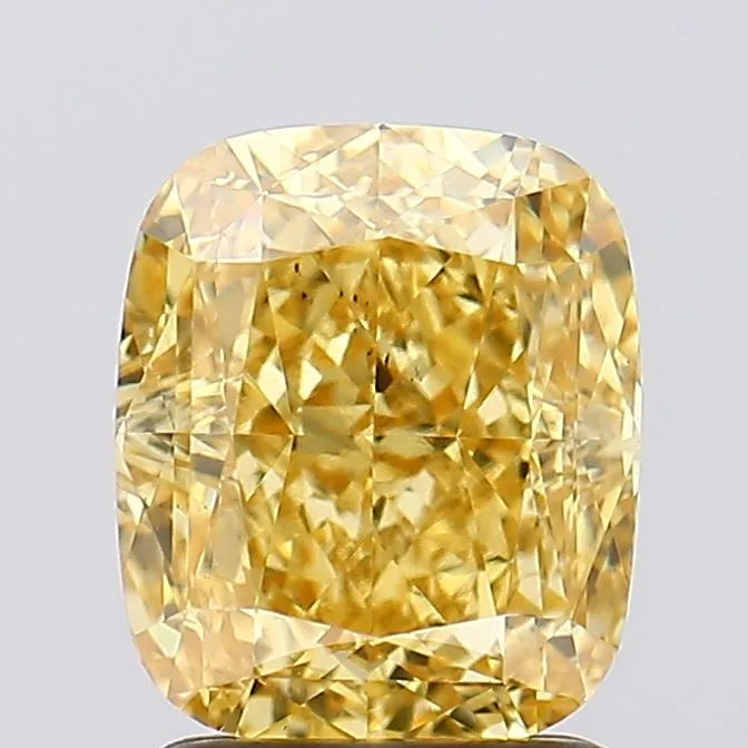 2.29ct Cushion modified Lab Grown Diamond (Colour Fancy Vivid Yellow, Clarity VS2, IGI Certified)