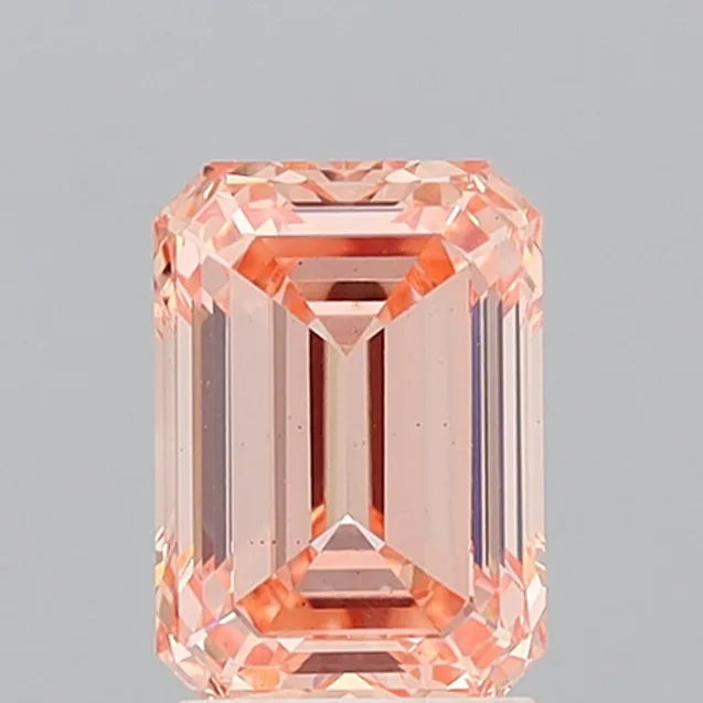 2.41ct Emerald Lab Grown Diamond (Colour Fancy Intense Orange, Clarity VS2, IGI Certified)