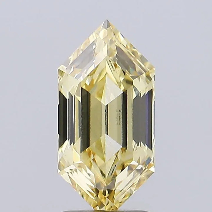 2.54ct Hexagonal Lab Grown Diamond (Colour Fancy Intense Yellow, Clarity VVS2, IGI Certified)