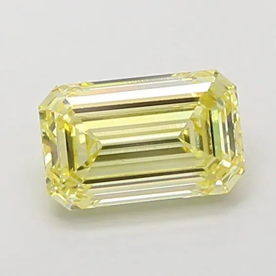 2.71ct Emerald Lab Grown Diamond (Colour Fancy Yellow, Clarity VVS2, IGI Certified)
