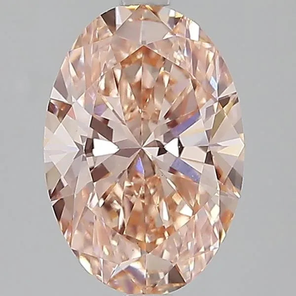 2.99ct Oval Lab Grown Diamond (Colour Fancy Vivid Orangey Pink, Clarity VS1, IGI Certified)