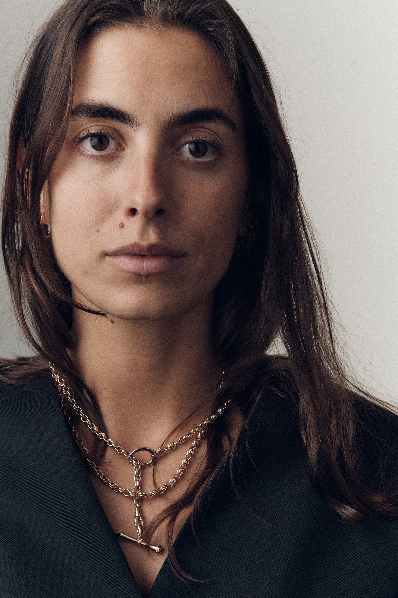Double Oval Belcher Necklace