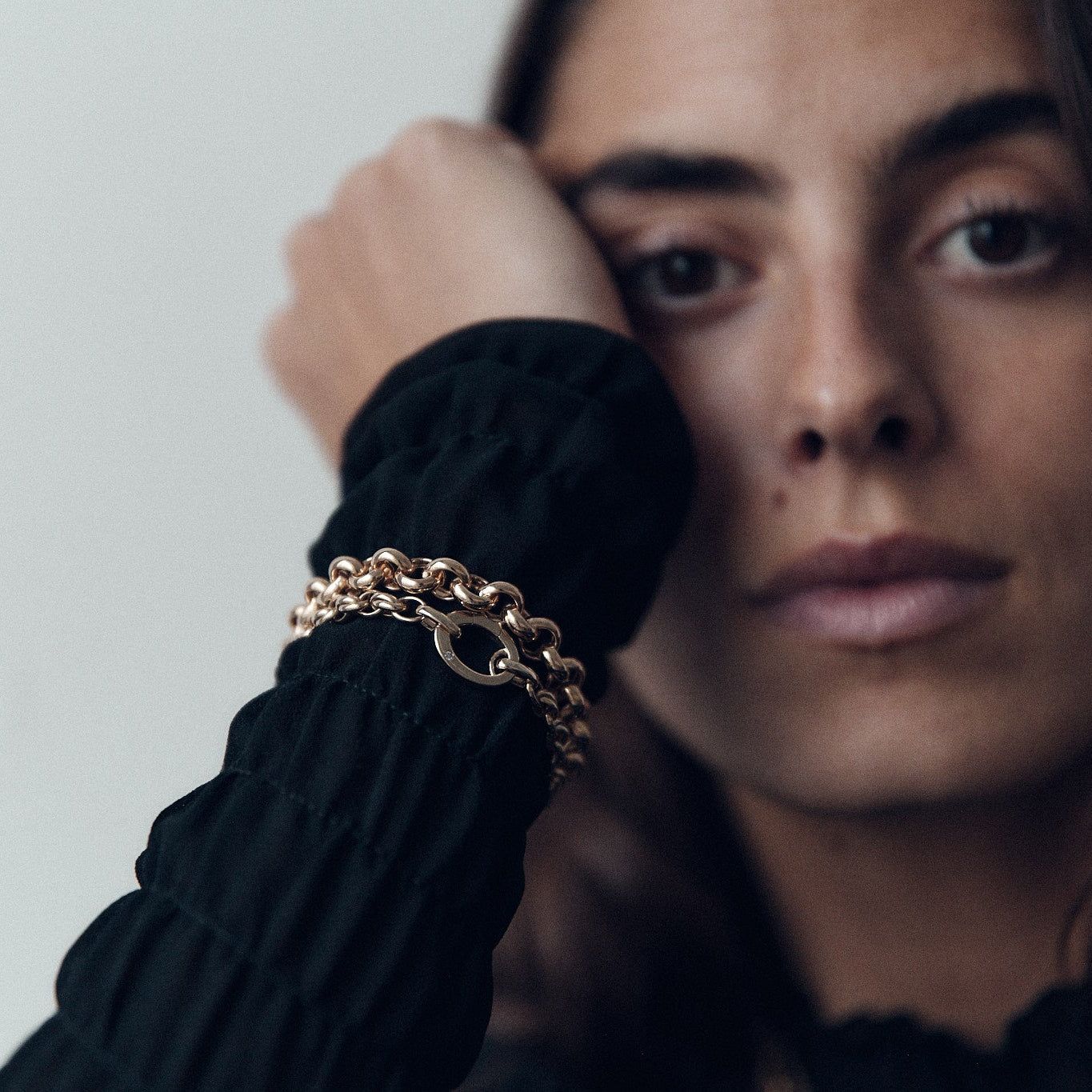 Double Oval Belcher Bracelet