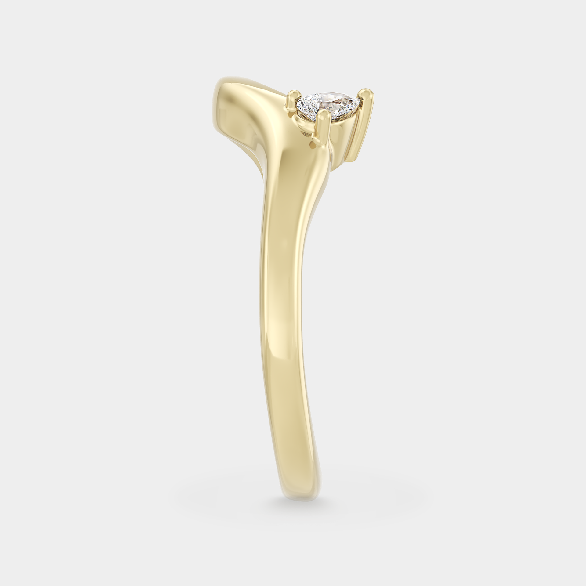 Organic Wrap Band w/ Pear Diamond
