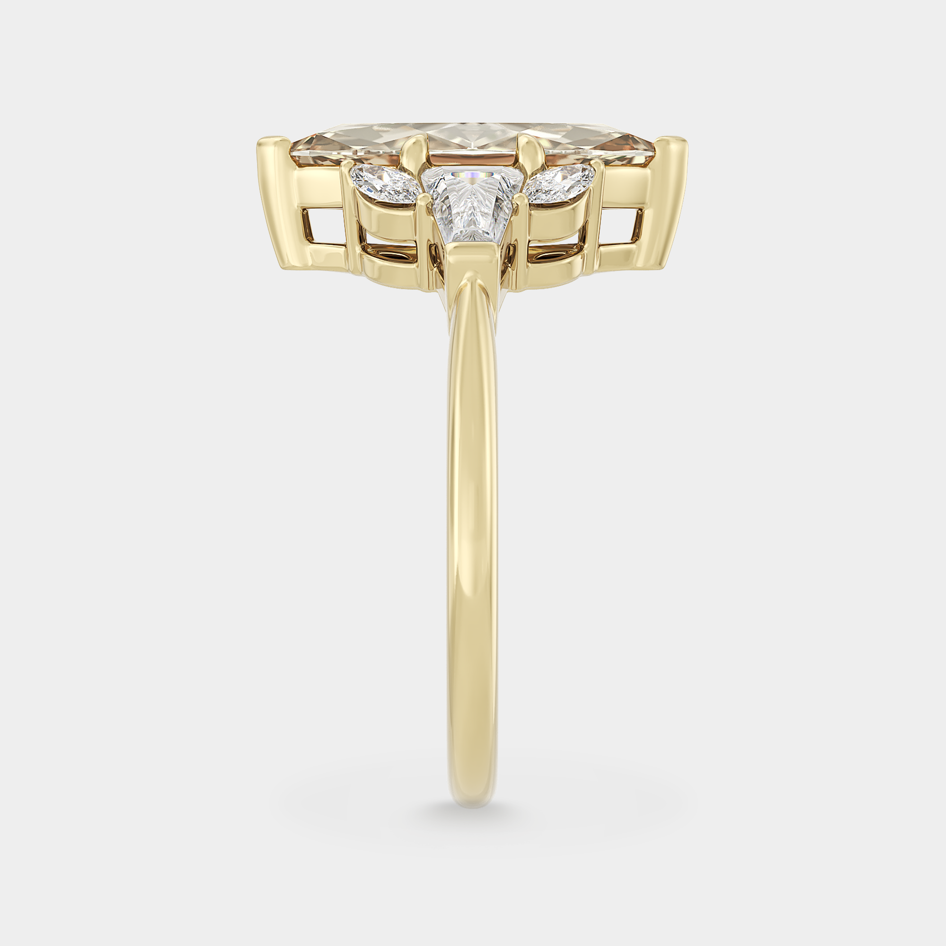 Cluster of Champagne, Marquise & Tapered Diamond
