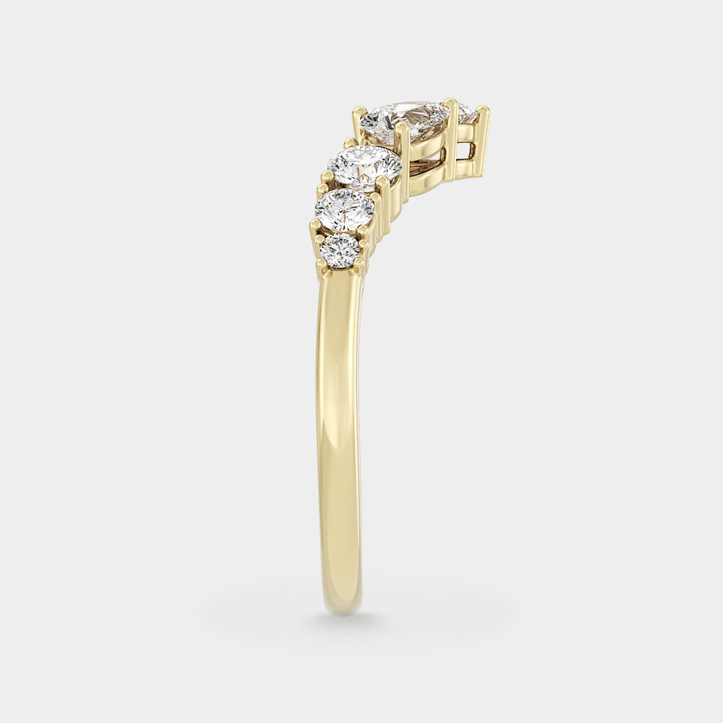 Diamond V Shank of Round & Pear