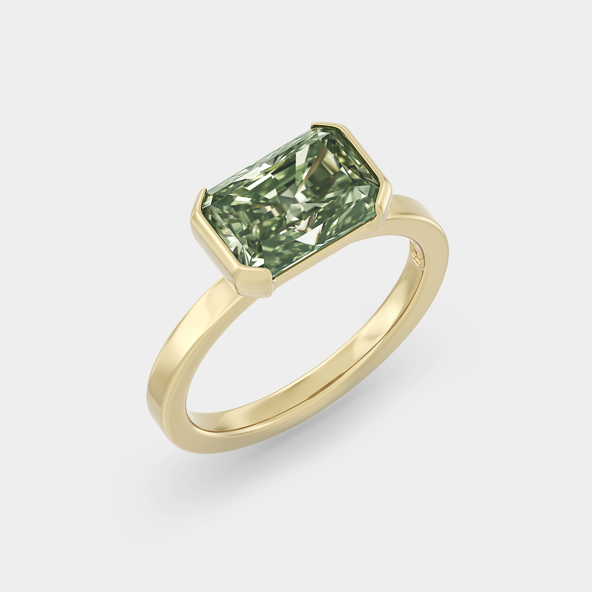 East West Green Radiant Half Bezel