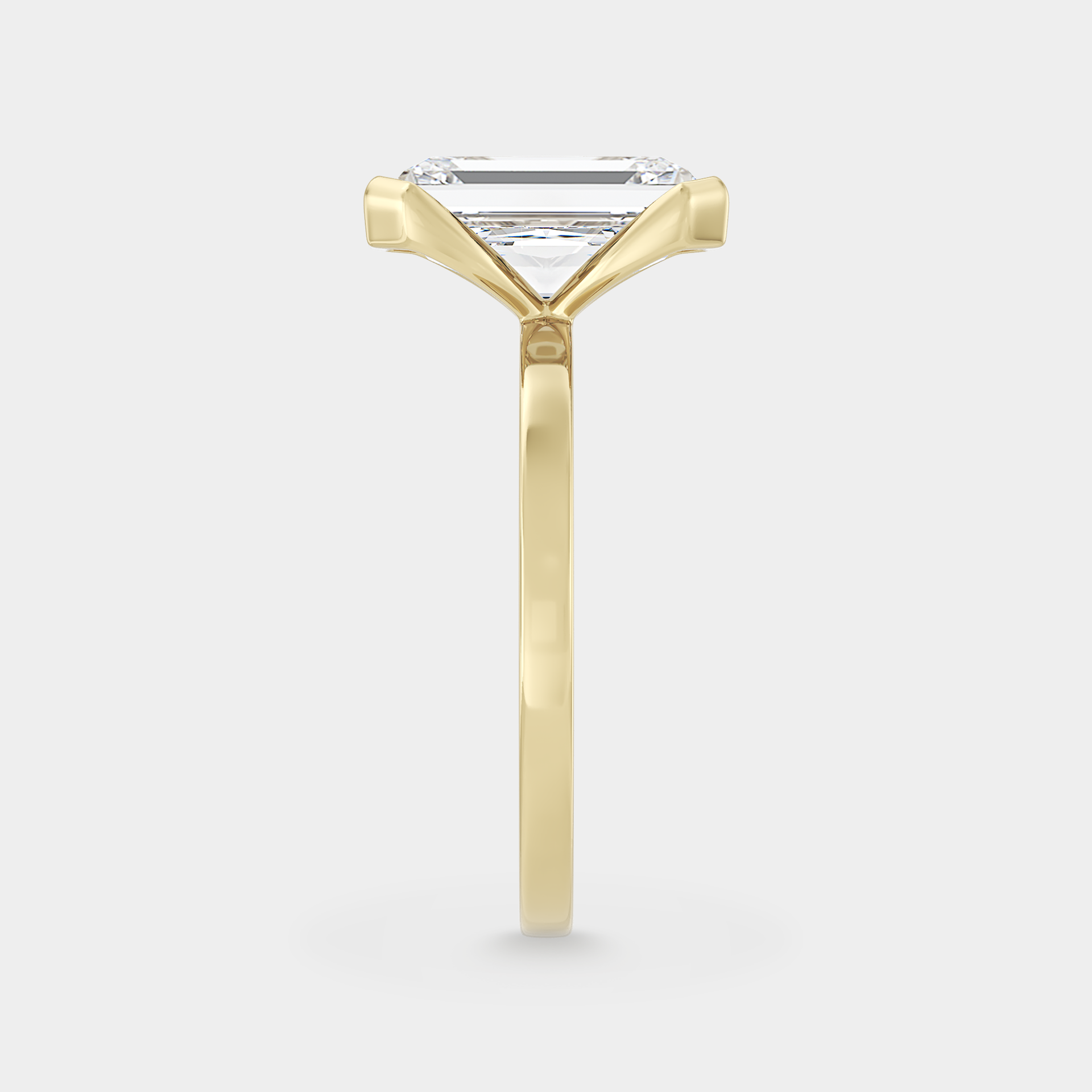 North-South Half Bezel of Emerald/Radiant Cut