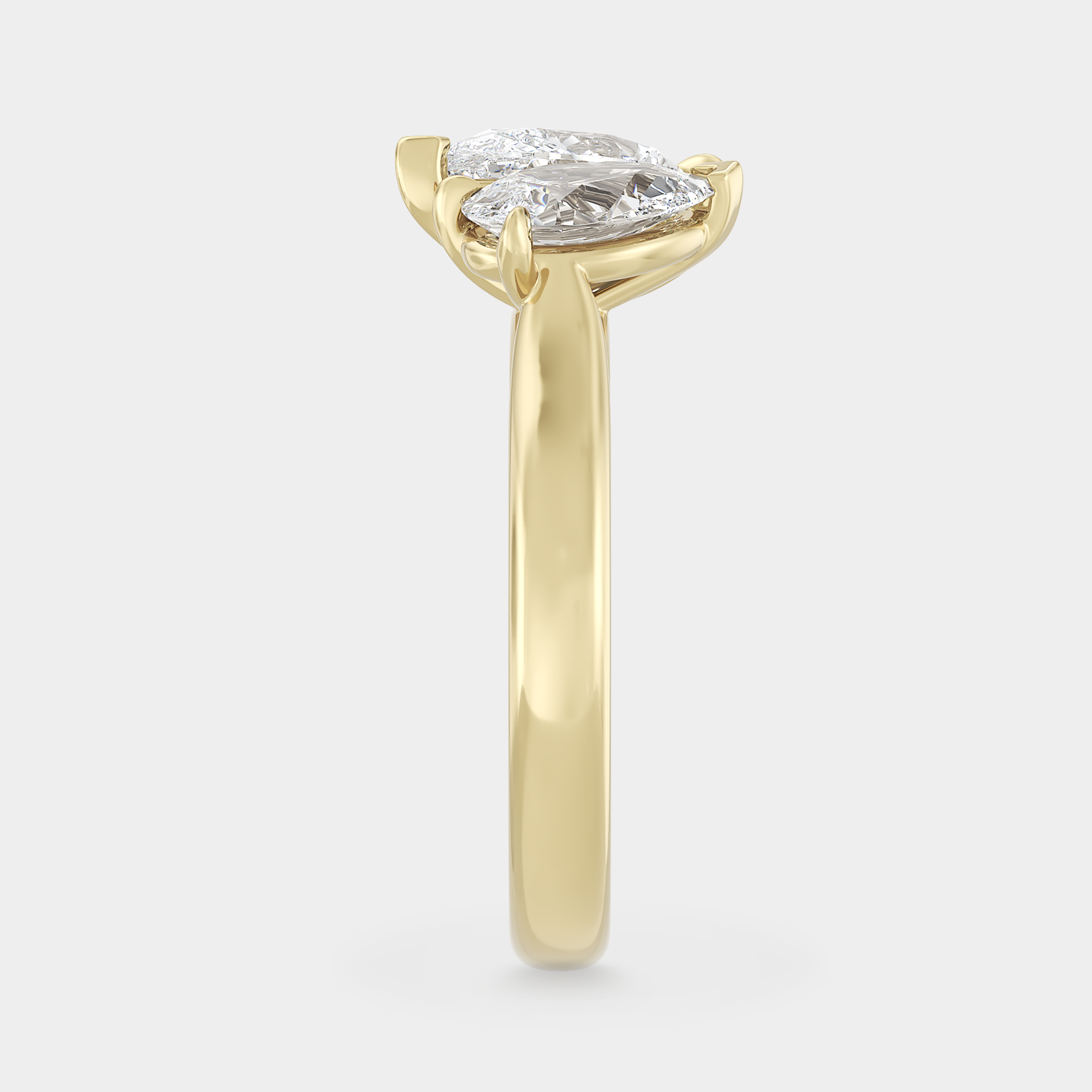 Toi Et Moi | Pear Sapphire & Pear White Lab Diamond