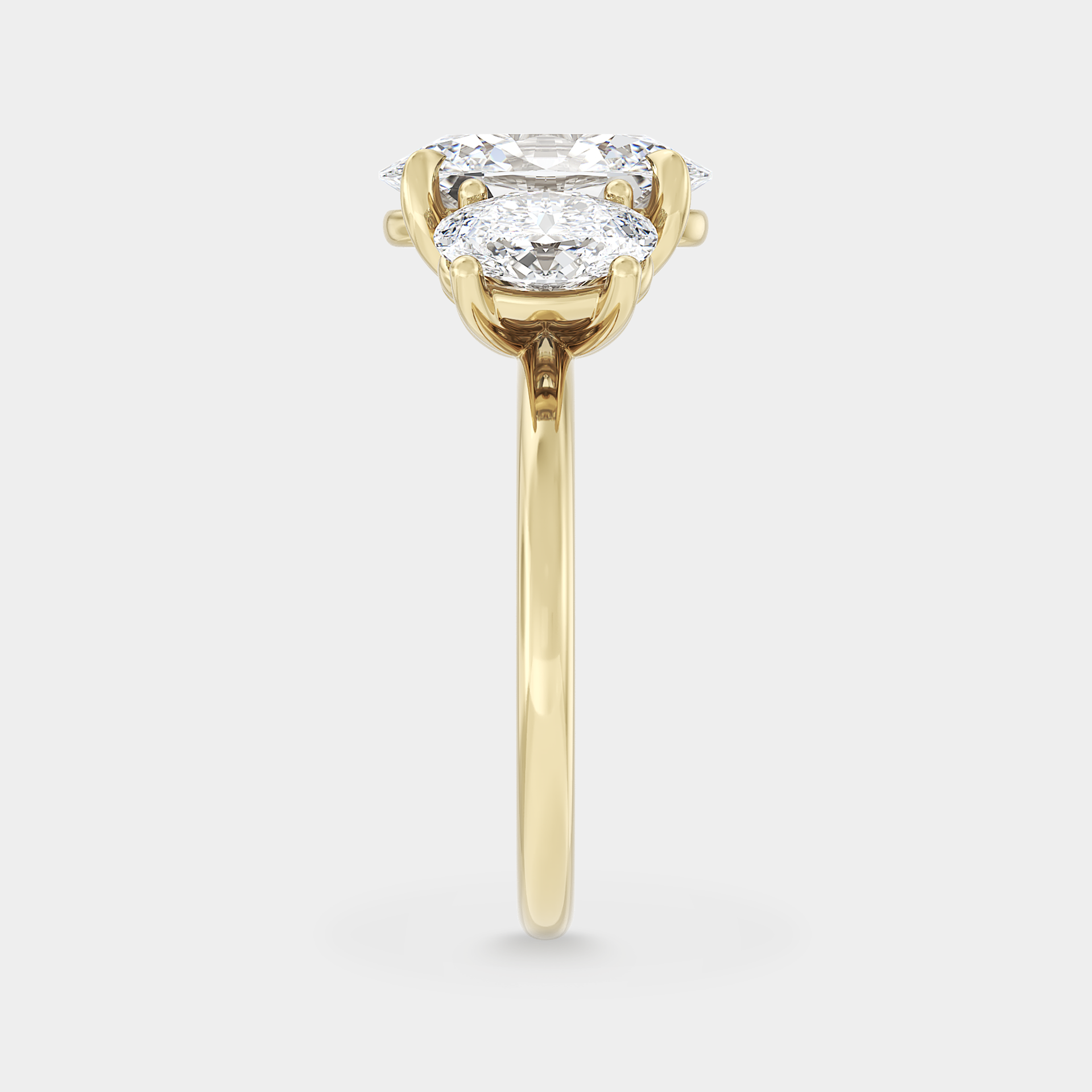 Trilogy of Oval Sapphire