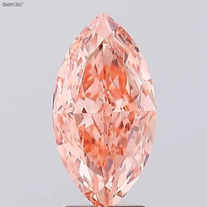 3.00ct Marquise Lab Grown Diamond (Colour Fancy Intense Orangey Pink, Clarity VVS2, IGI Certified)