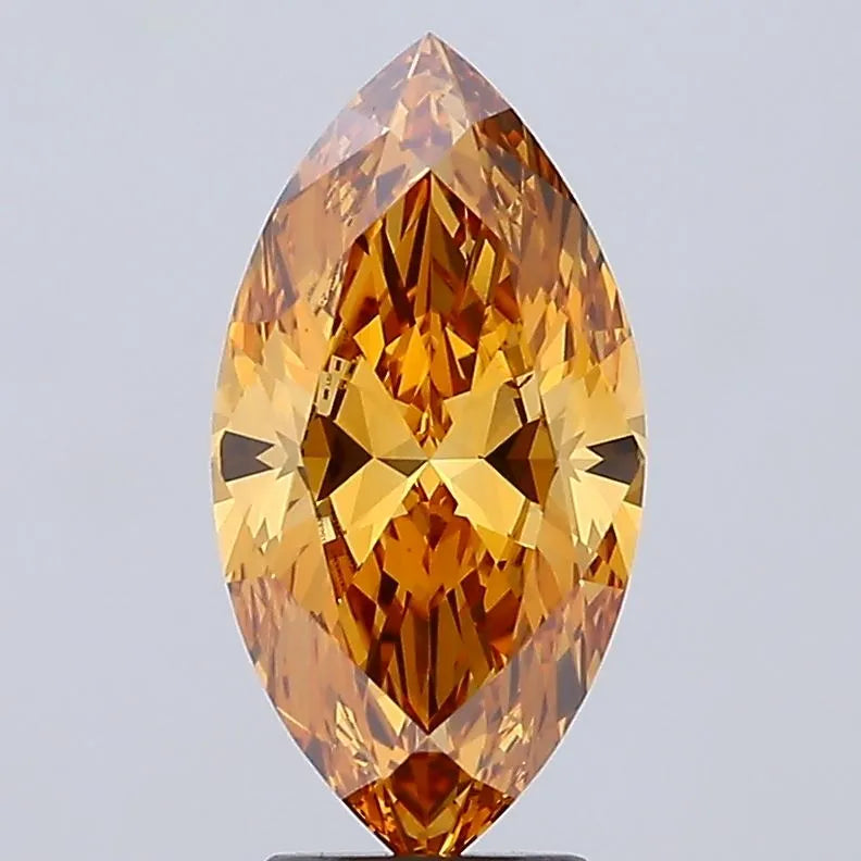 3.01ct Marquise Lab Grown Diamond (Colour Fancy Orange Brown, Clarity VVS2, IGI Certified)