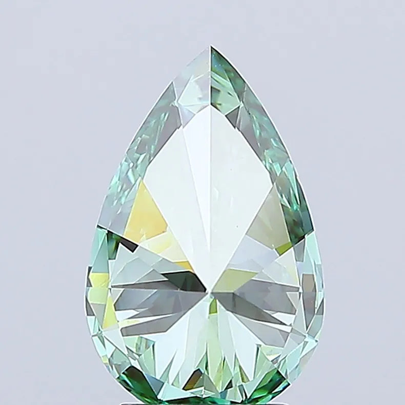 3.01ct Pear Lab Grown Diamond (Colour Fancy Vivid Green, Clarity VVS2, IGI Certified)