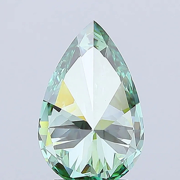 3.01ct Pear Lab Grown Diamond (Colour Fancy Vivid Green, Clarity VVS2, IGI Certified)