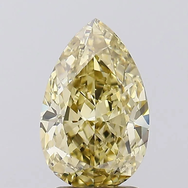 3.03ct Pear Lab Grown Diamond (Colour Fancy Yellow, Clarity VS1, IGI Certified)