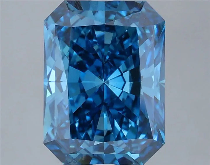 3.03ct Radiant Lab Grown Diamond (Colour Fancy Vivid Blue, Clarity VS1, IGI Certified)