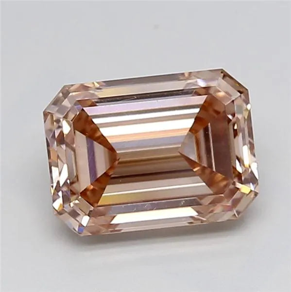 3.06ct Emerald Lab Grown Diamond (Colour Fancy Brown, Clarity VVS2, IGI Certified)