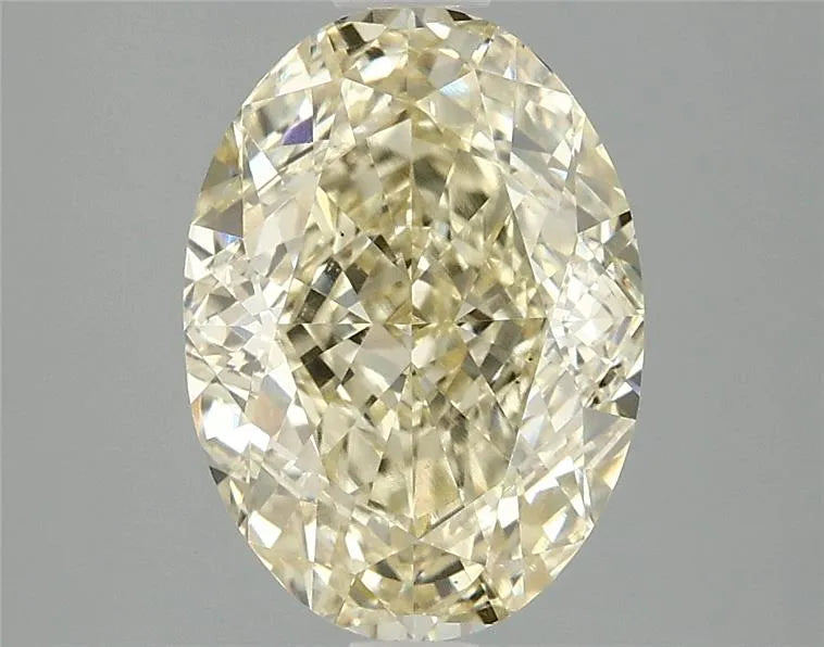 3.08ct Oval Lab Grown Diamond (Colour Fancy Light Yellow, Clarity VS1, IGI Certified)