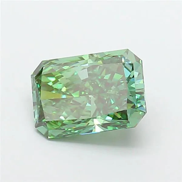 3.27ct Radiant Lab Grown Diamond (Colour Fancy Vivid Green, Clarity VVS1, IGI Certified)
