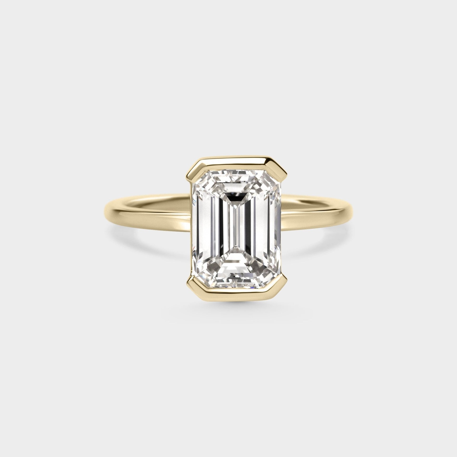 3.02ct Half Bezel of Lab Grown White Diamond - Laher - 