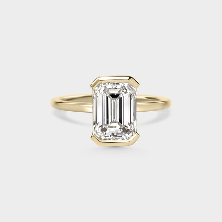 3.02ct Half Bezel of Lab Grown White Diamond - Laher - 