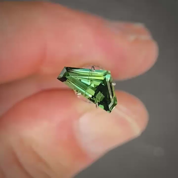 1.78ct Freeform Blue/Green Parti Sapphire