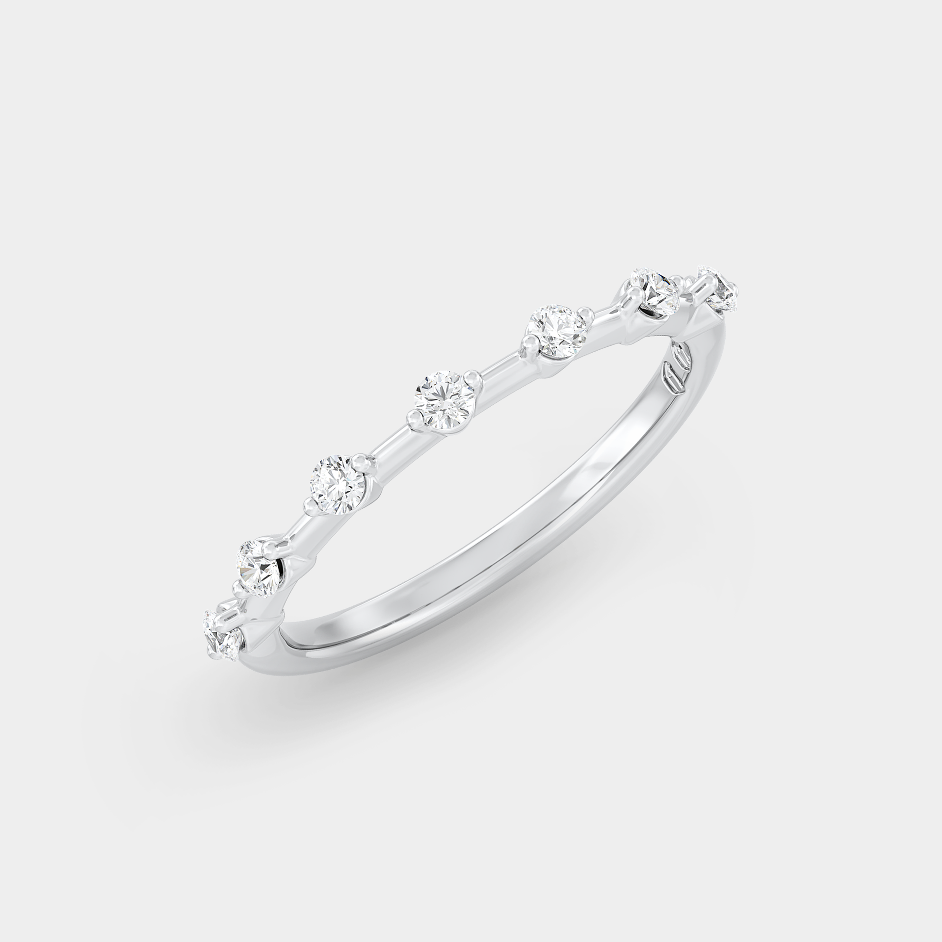 Fine Spaced Round Diamond Band