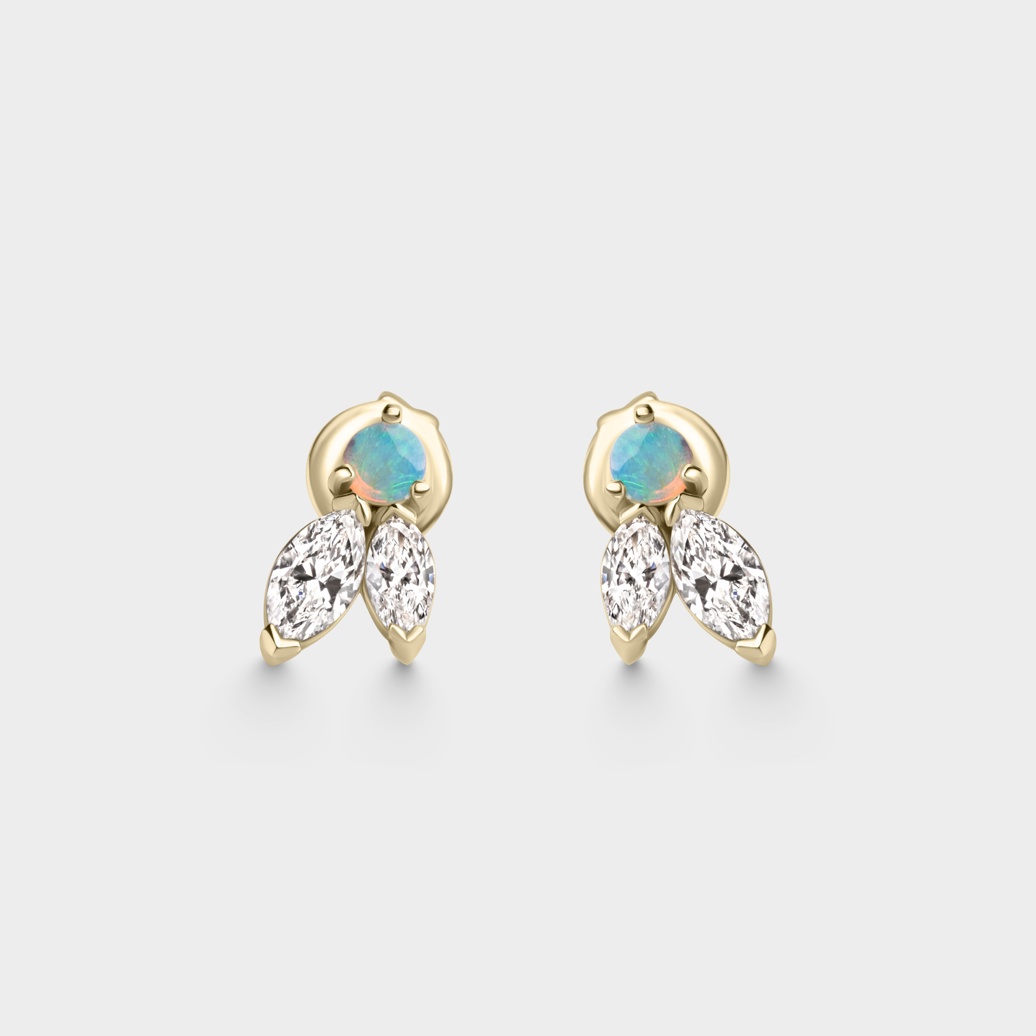 Marquise & Opal Studs