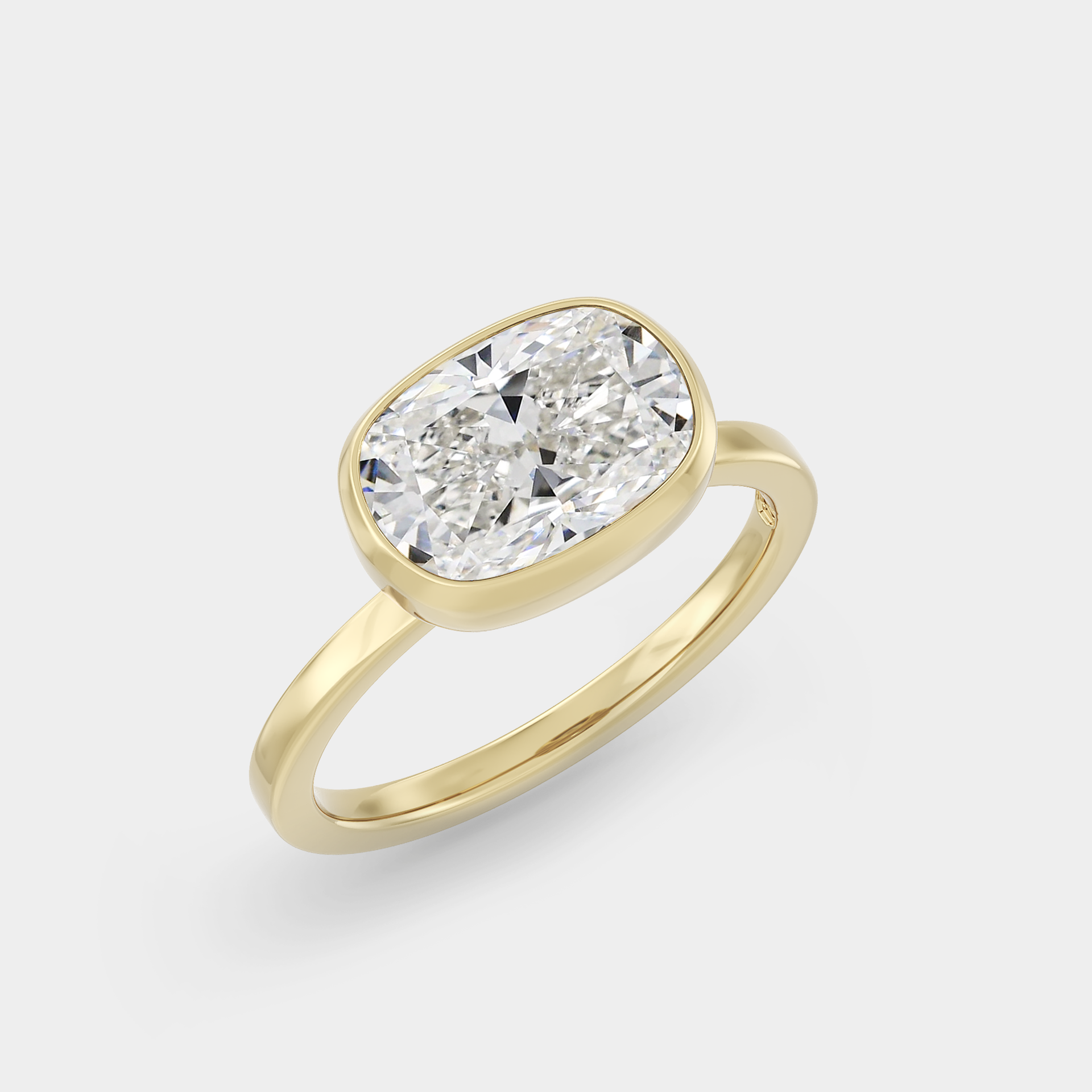 Full Bezel of Elongated Cushion Cut